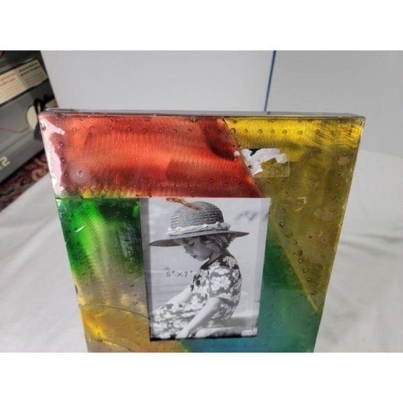 Firefly Metal Standing Multi Color Picture Frame 5" x 7" Picture SIze NEW - Picture 2 of 7